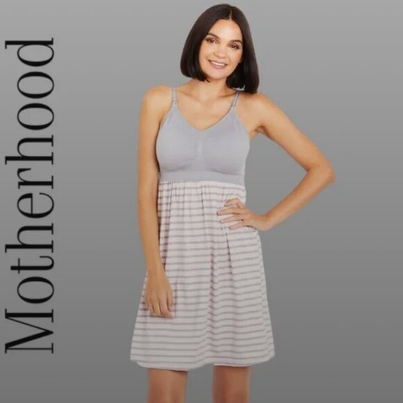 Motherhood Women's Maternity Dress Sleeveless Gray Pink Size Small - Picture 1 of 8